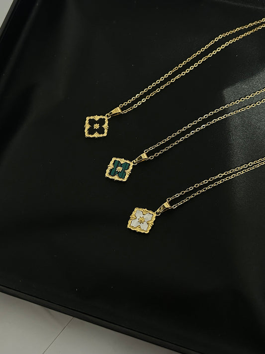 Athena necklaces ~  White/ Black/ Green