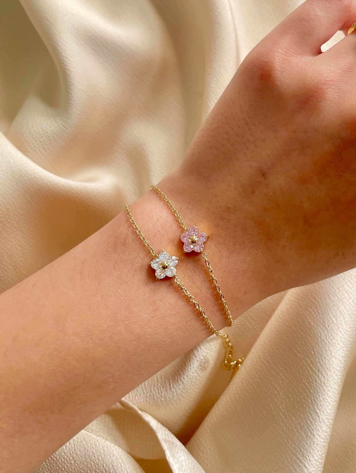 Sakura bracelet~ crystal clear