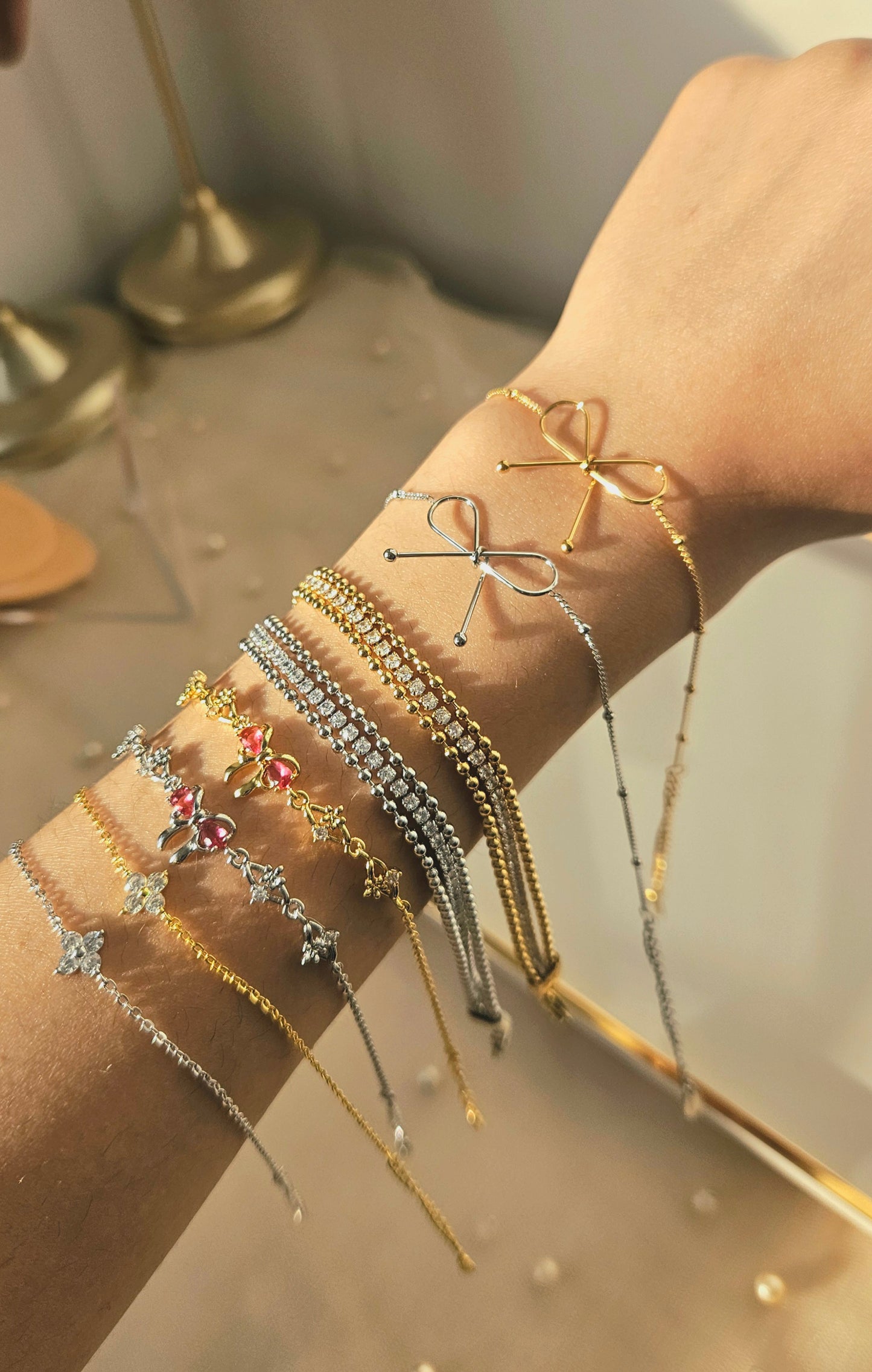 Evangeline bracelets ~ gold/silver