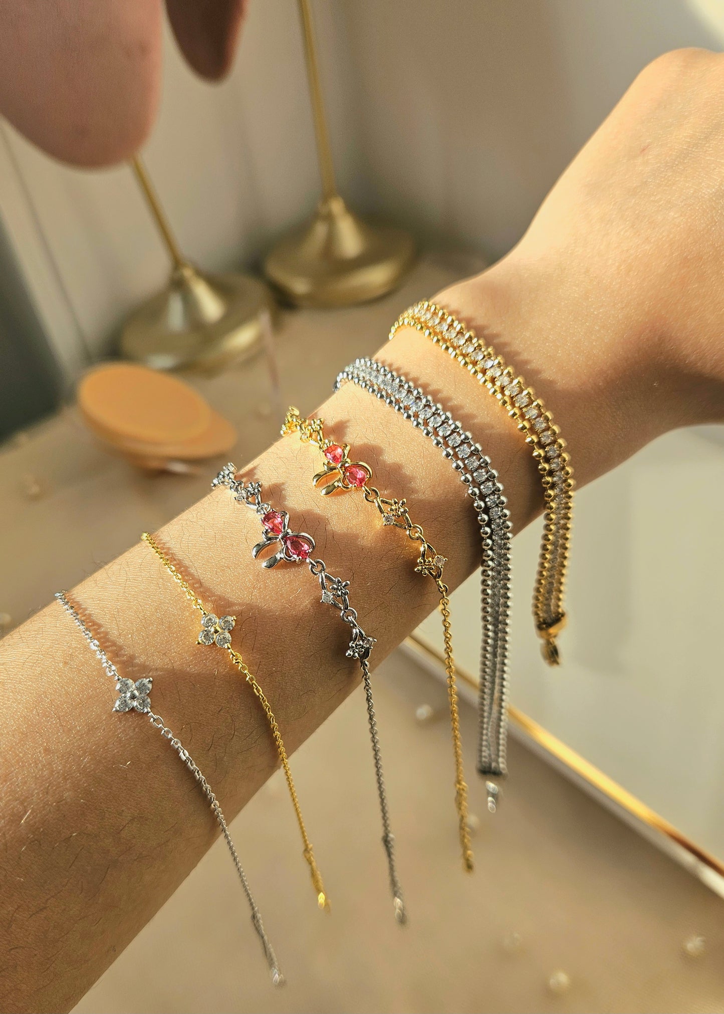 Evangeline bracelets ~ gold/silver