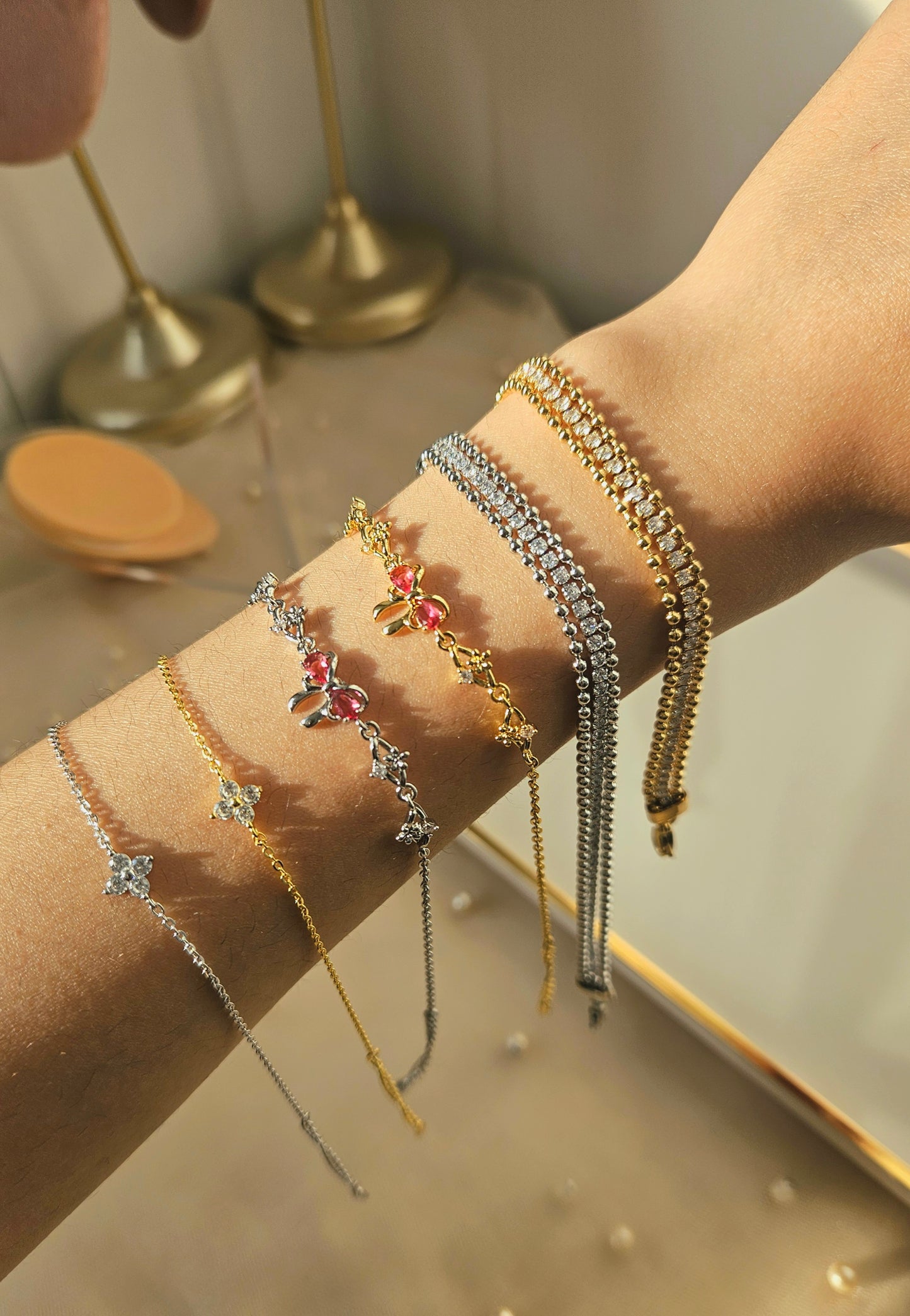 Evangeline bracelets ~ gold/silver