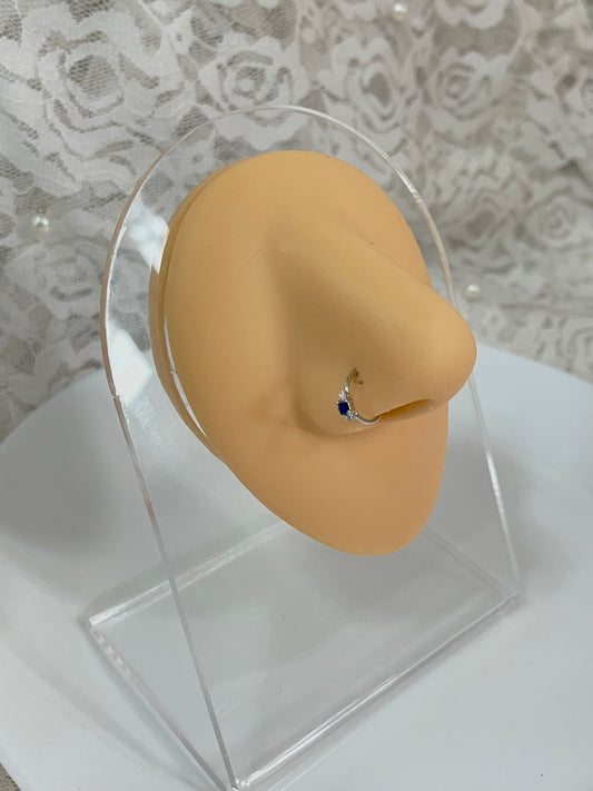 Royalty nose ring ~ silver