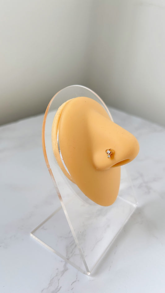 Promise nose stud ~ gold