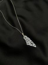 Load image into Gallery viewer, Palestine calligraphy necklace~silver
