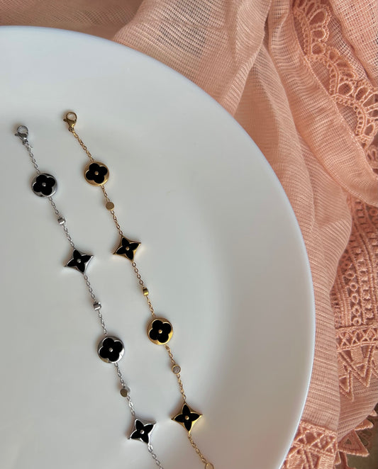 Jemima bracelet ~ Black & gold
