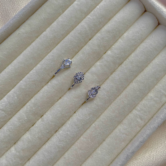 Zila nose cuff bundle ~ SILVER